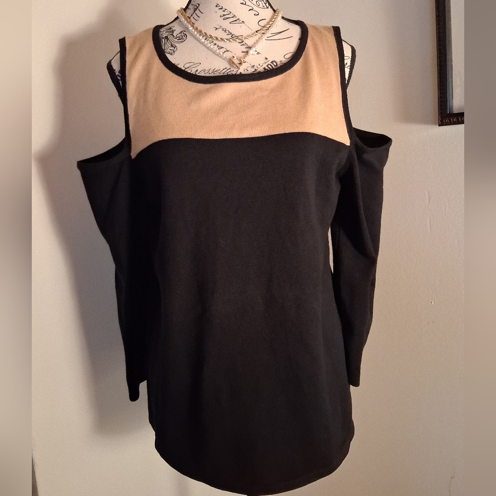 Cable & Gauge Cold Shoulder Top